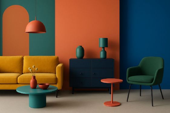 撞色搭配技巧｜設計師教你用色彩打造層次感與風格空間